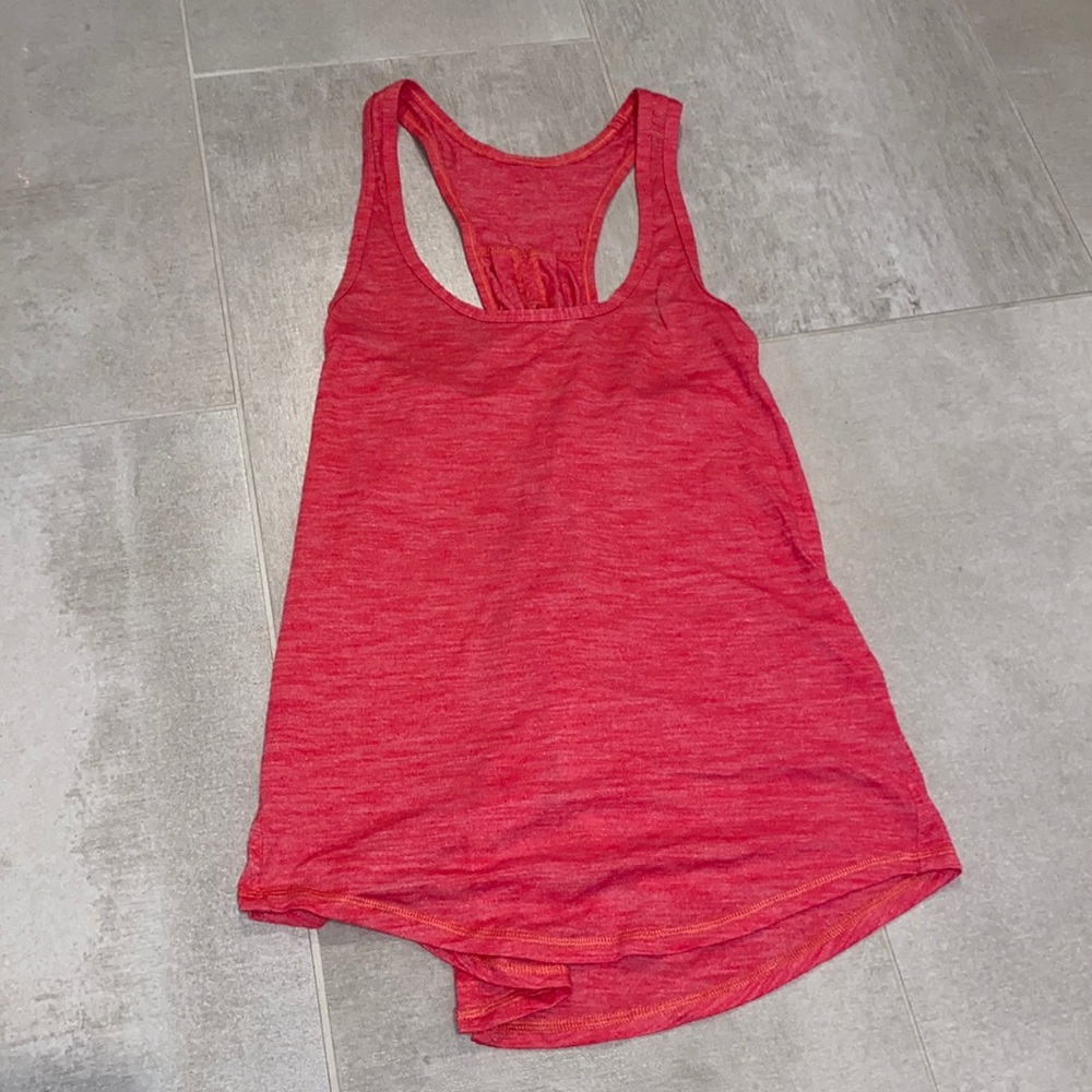 Hot pink Lululemon tank top with tie in back sz 4